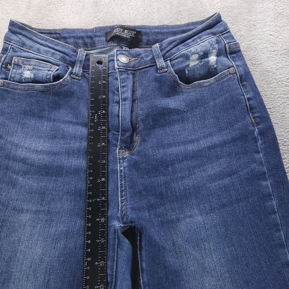 Judy Blue Jeans Womens 28 Blue High Rise Slim Bootcut Dark Wash Stretch - Picture 7 of 10
